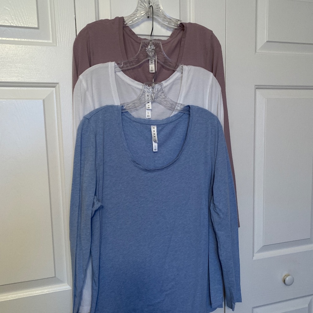 3 Core 10 Women's Long Sleeve, Scoop Neck, Yoga, Base Layer Shirt Underscrubs XL